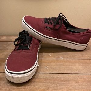 Maroon Vans Men size 9.5